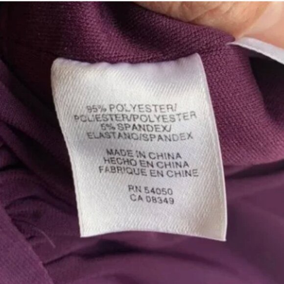 Evan-Picone Women's V-Neck Purple Cinced Waist Cocktail Dinner Dress Size 8P - Picture 7 of 7
